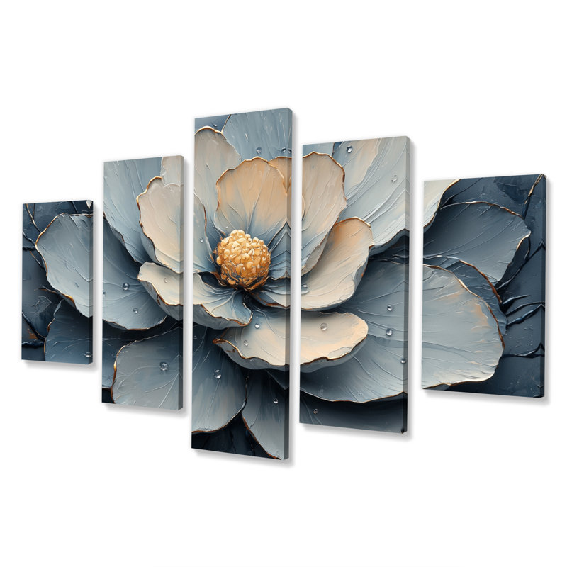 «Dark Echeveria Elegans Succulent Simplicity I» - art mural succulent - ensemble d'art mural diamant