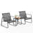 2 Person Outdoor Seating Set with Weather Resistant Frame and Durable Mesh Fabric 3 Piece Set-113688887