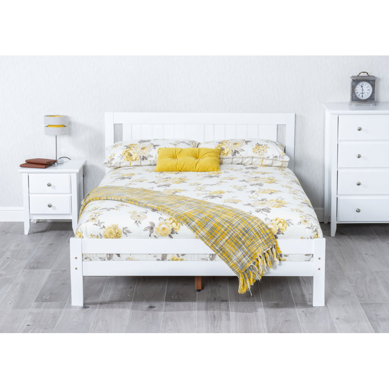 Riggs Solid Wood Bed with Mattress, Small Double (4'), Memory King