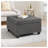 Dark Gray Tufted Fabric Storage Ottoman with Soft Close Lid - Upholstered Accent Furniture for Living Room & Bedroom