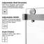 Porte de douche coulissante double sans cadre, porte de douche double, 3/8 po (10 mm) en verre trempé Sgcc, acier inoxydable-115606734