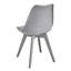 Modern Minimalist Dining Chair – Kitchen Chair with Padded Seat and Plastic Legs (Set of 4)-2043993727-2043993607