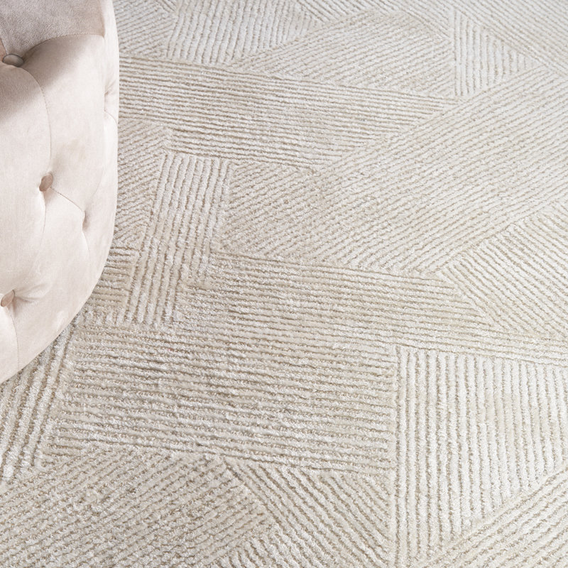Tapis ivoire uni Cattalaya, Rectangle 9 pi 9 po x 13 pi 9 po