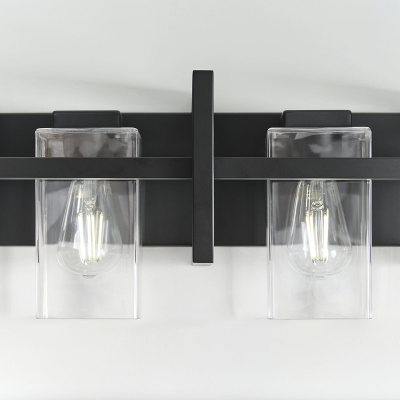 Midnight Black Steel 4-Light Dimmable Vanity Fixture