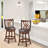 Red Barrel Studio Swivel Counter Height Dining Pub Chairs with Rubber Wood Legs-962866195-962866194