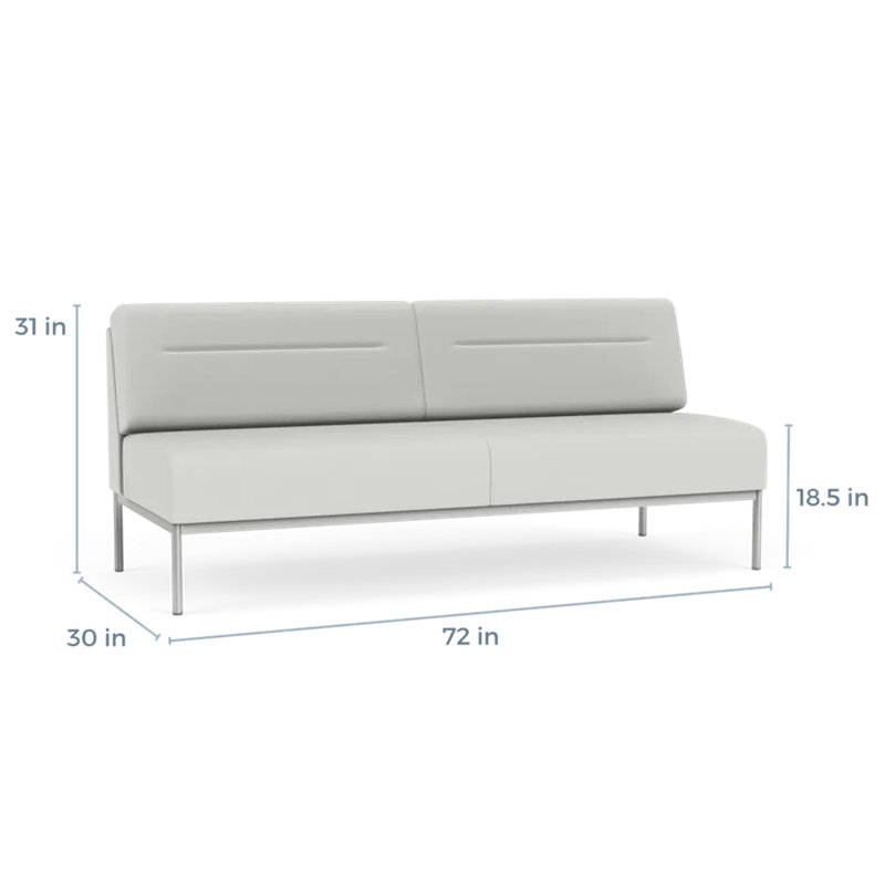 Canapé Darsey, Sans alimentation, Argent argent, Ombre portes ouvertes