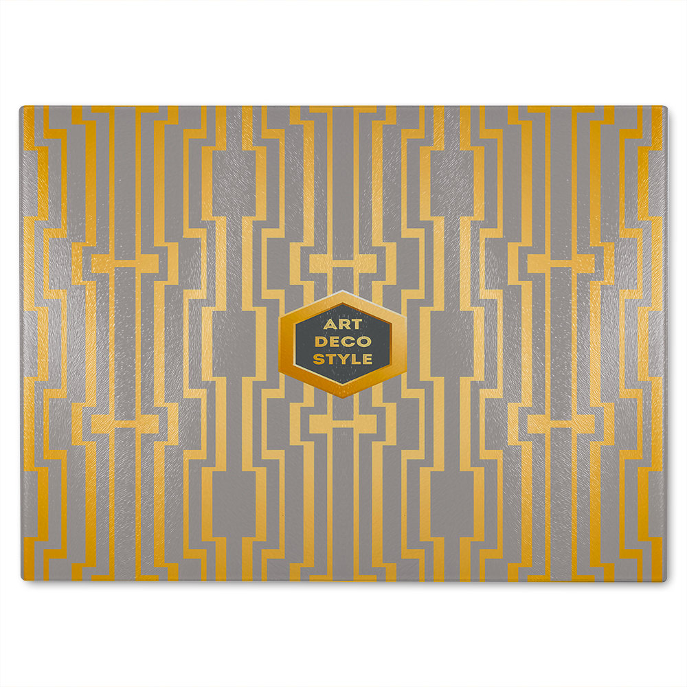 Art Deco Style Glass Chopping Board