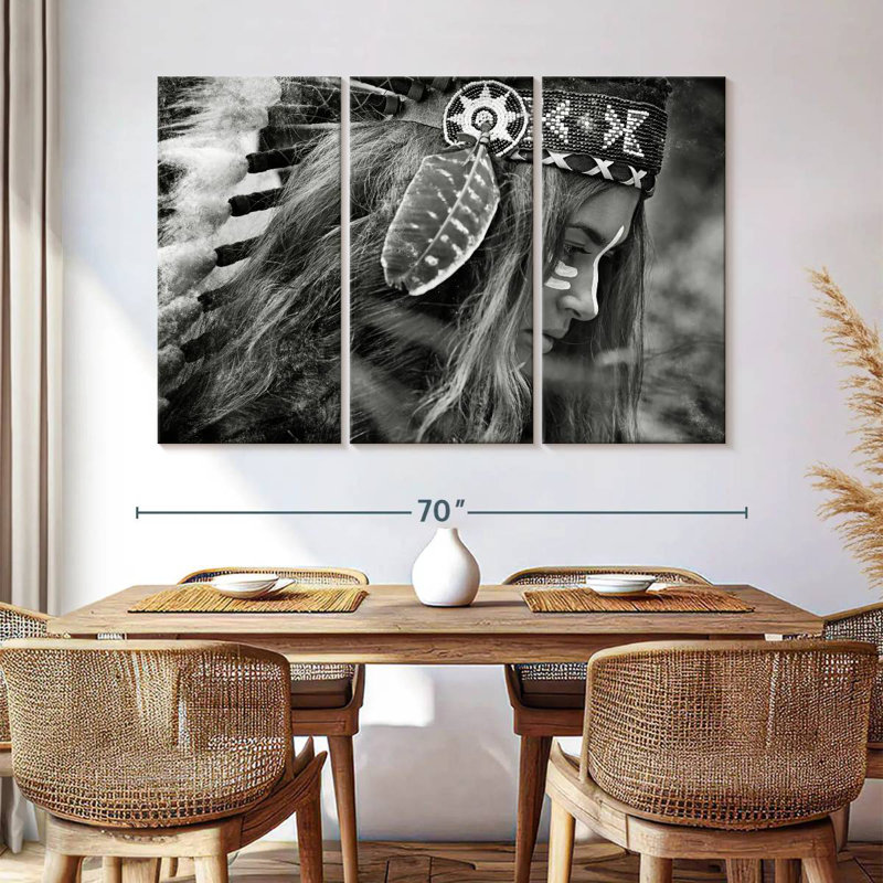 Lelar Native American Muse, 42" H x 65" W