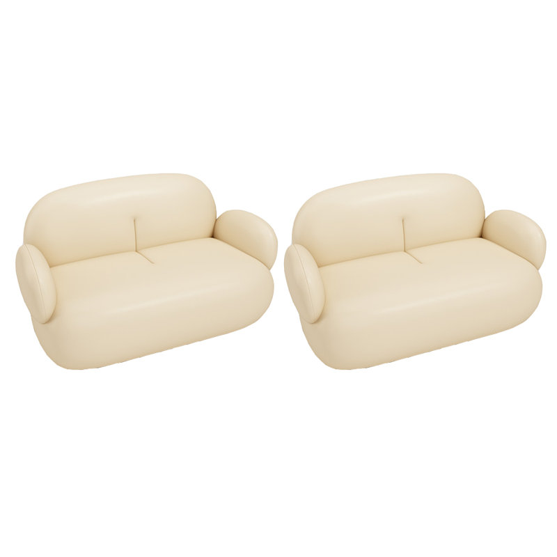 Causeuse Miryn, Similicuir beige