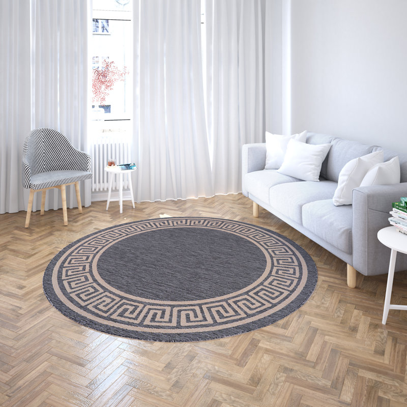 Tapis gris Schonbrunn, Rond 5 pi 2 po