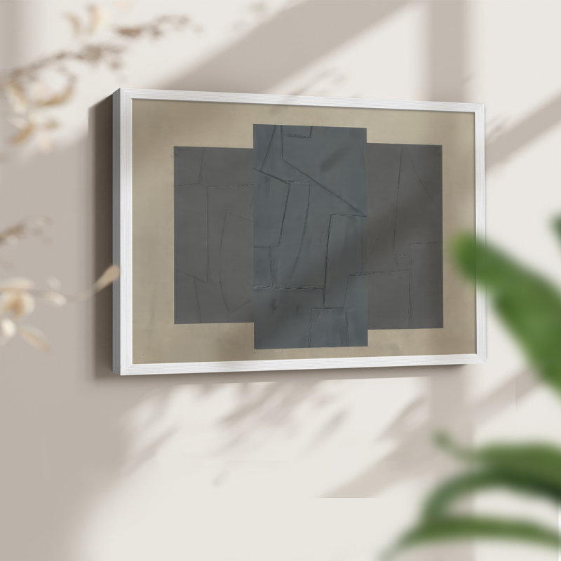 «Soft Slate II», reproduction encadrée, H 8 po x l 10 po, Blanc