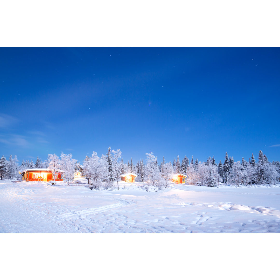 Winterlandschaft Nacht - Kunstdrucke auf Leinwand