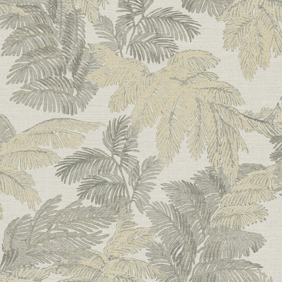 Italian Style Palm Leaf Design Wallpaper Roll