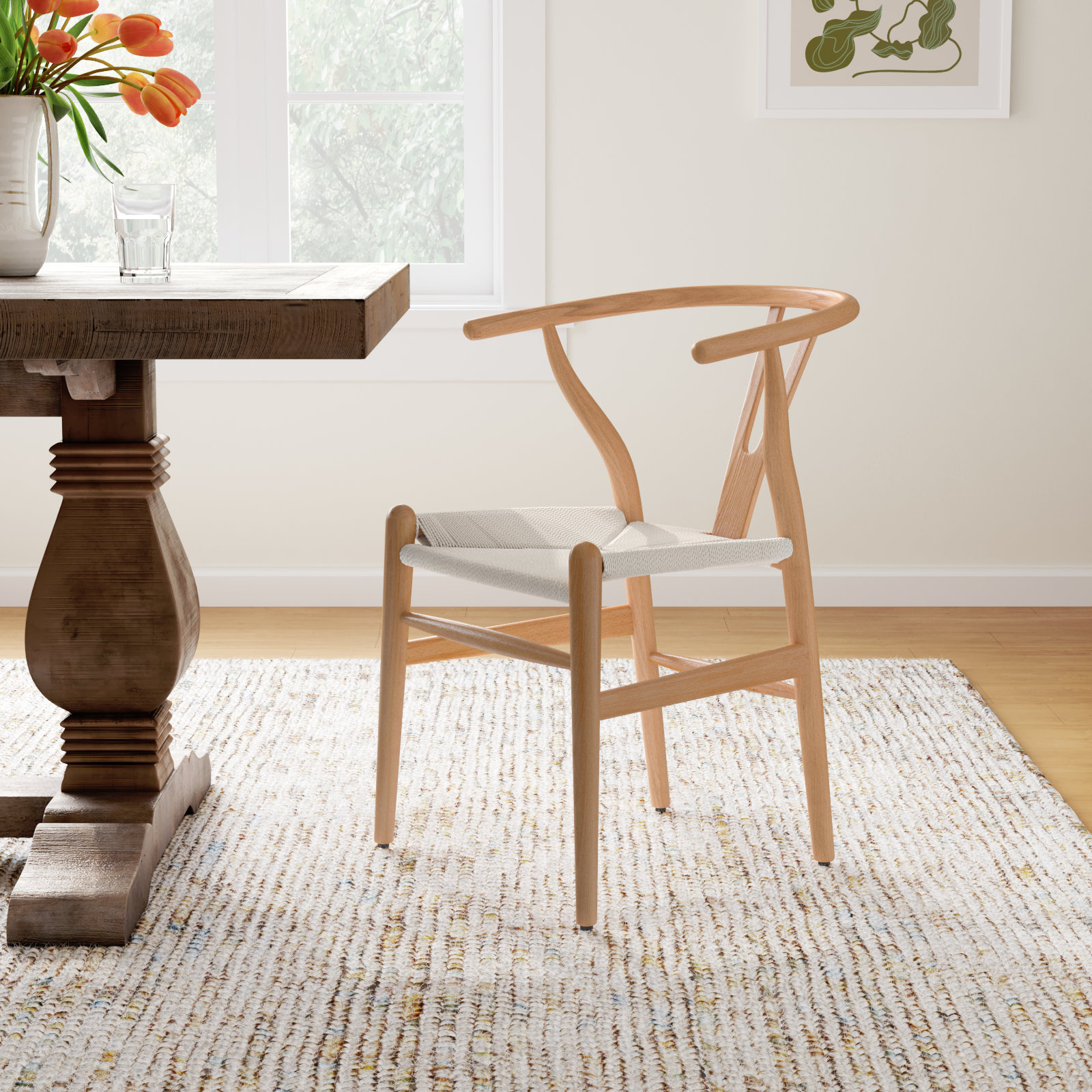 Wyn Dining Armchair, Natural, 1