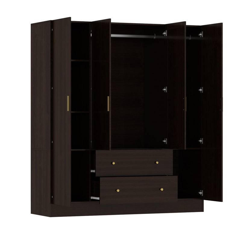 Armoire 4 portes 70,9 po Ragin, Brun