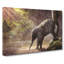 Mother Elephant Encouraging Baby - Wrapped Canvas-56640035