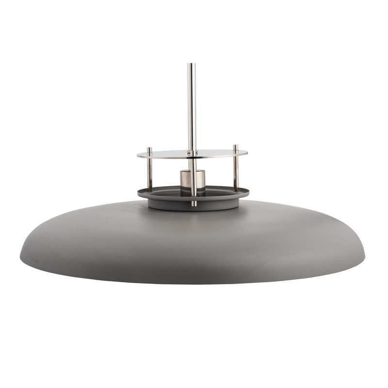 Luminaire suspendu 1 lumière Allbright, Nickel, gris
