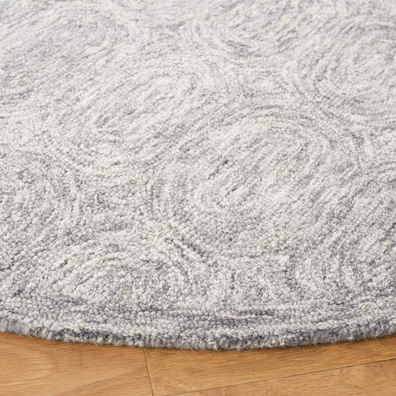 Tapis en laine et coton touffeté à la main Ashford, Rond 6 pi