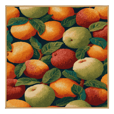 Washable Aprium Fruits Area Rug