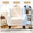 Jaqueze Upholstered Beige Linen Blend Tufted Wide Back Armchair with Solid Wood Legs-1410205033