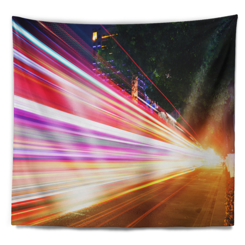 Tapisserie «Cityscape Expressway Light Trails», H 32 po x l 39 po