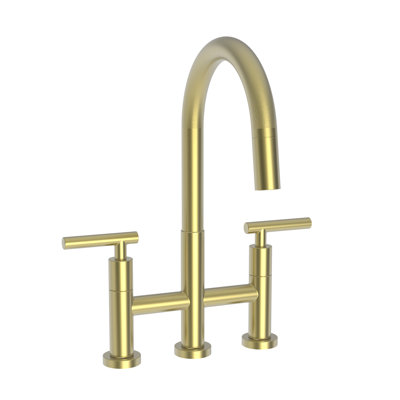 East Linear Pull Down Kitchen Bridge Faucet