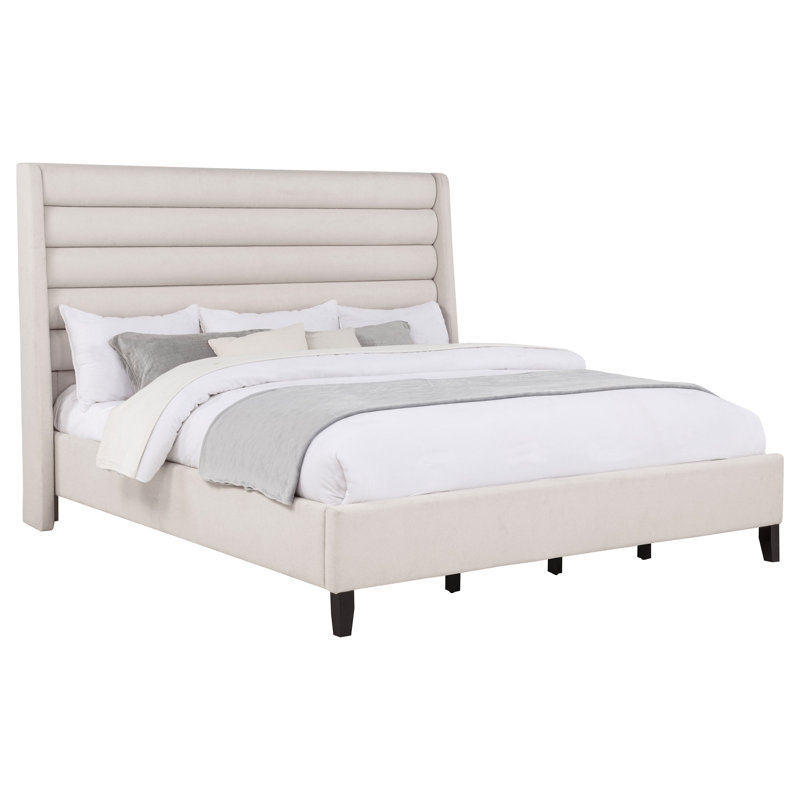 Lit plateforme tapissier Liddel, King