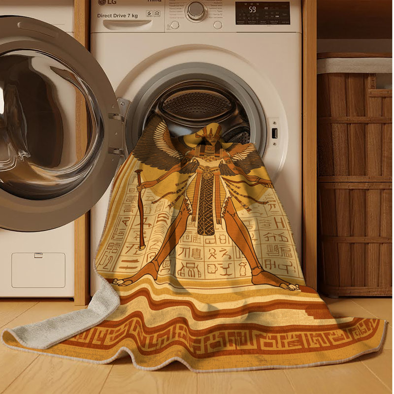 Tapis oriental brun et beige lavable à la machine Hamilton Marduk, 3 x 5
