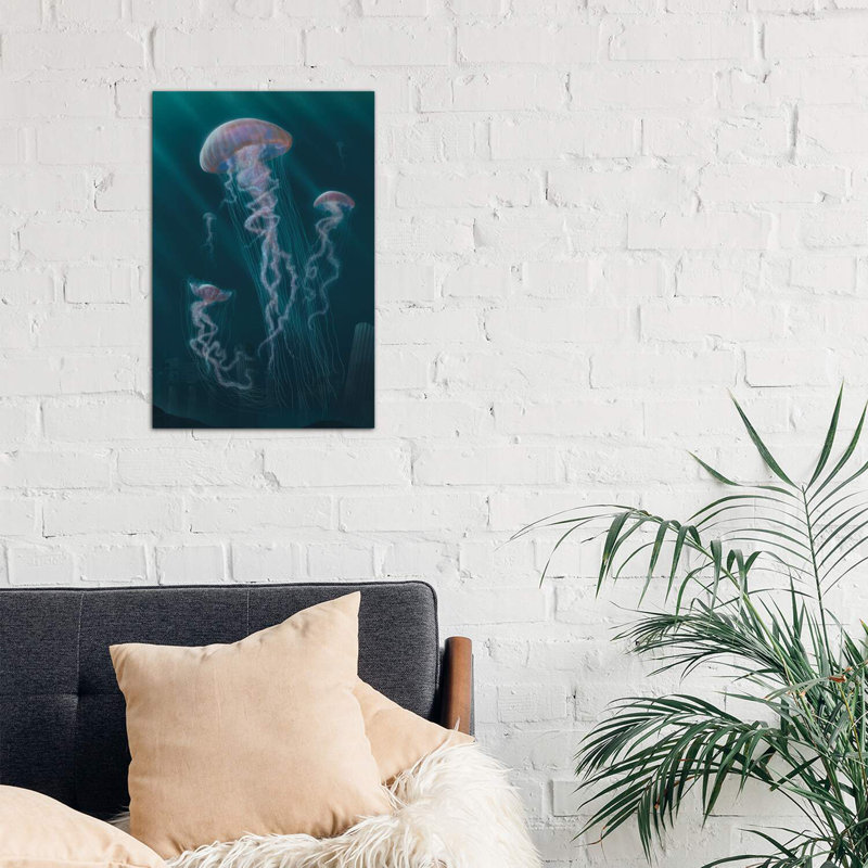 «Jellyfish» par Vincent Hie - impression encadrée, H 26 po x l 18 po x 1,5 po, Toile tendue