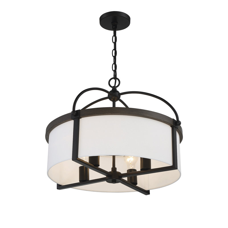Luminaire suspendu tambour 4 lumières