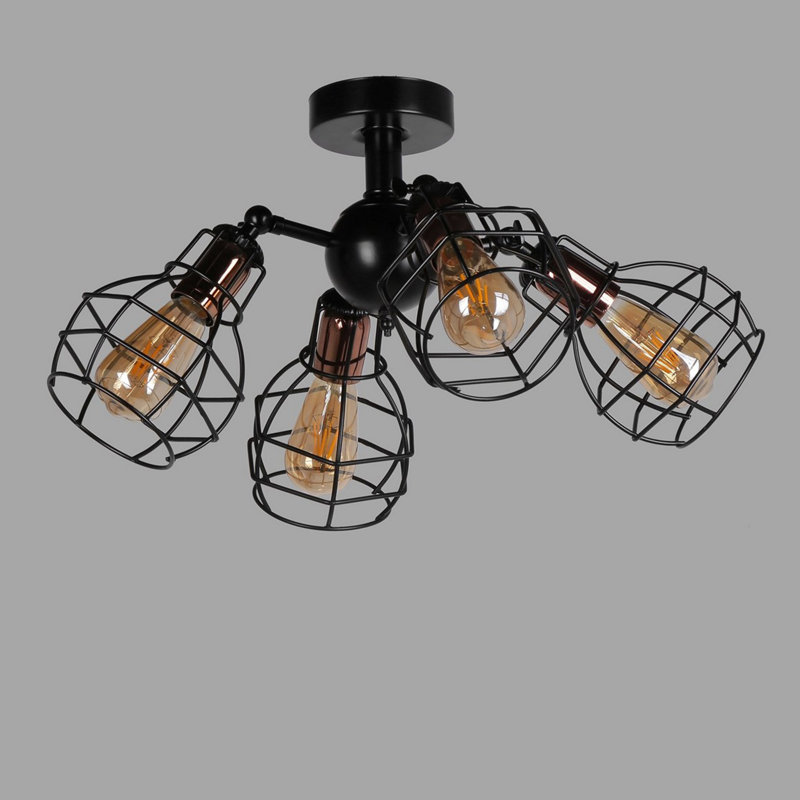 Plafonnier semi-encastré 19,69 po 4 lumières Kroeger