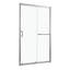 Porte de douche coulissante simple de 122 cm (L) x 183 cm (H) en argent brossé avec verre trempé de 6 mm (1/4 po)