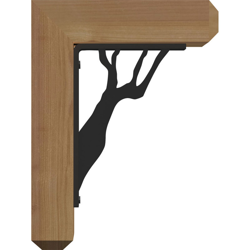 Support à barreaux simple 4 po Damon, H 18 po x P 15 1/2 po, Cèdre rouge de l'Ouest l 3 1/2 po x T 4 po (lisse