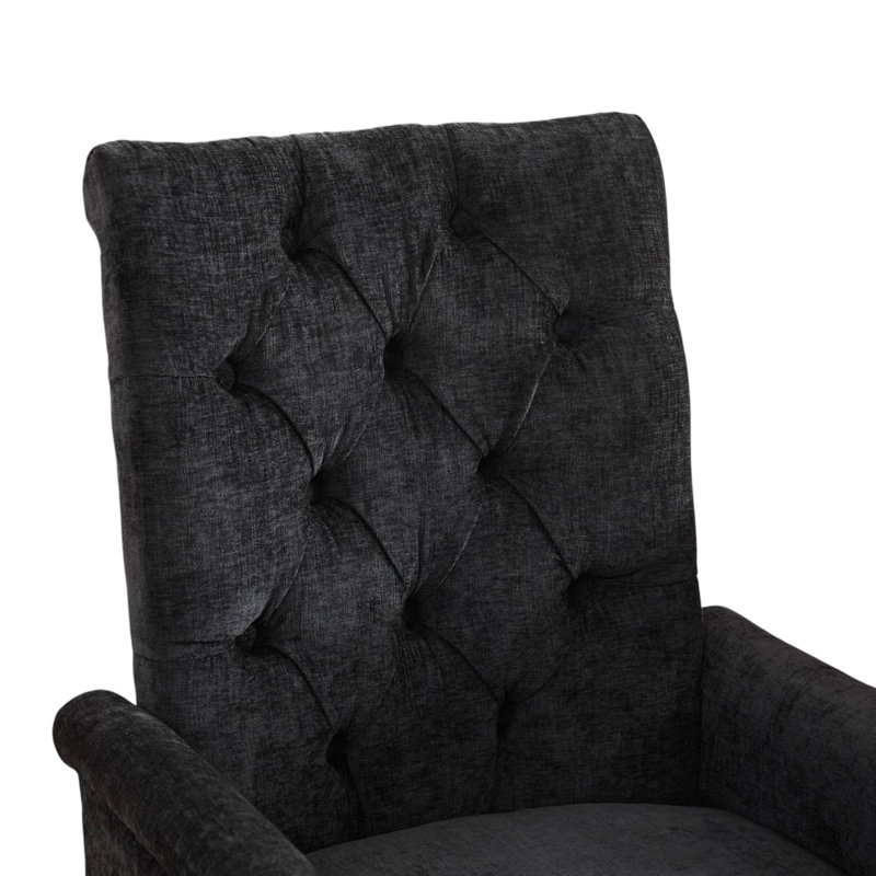 Fauteuils de salle à manger rembourrés Elegant, Noir