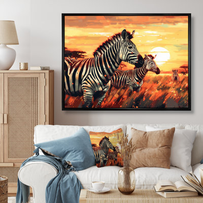 Orange African Zebra Safari I " Orange African Zebra Safari I "