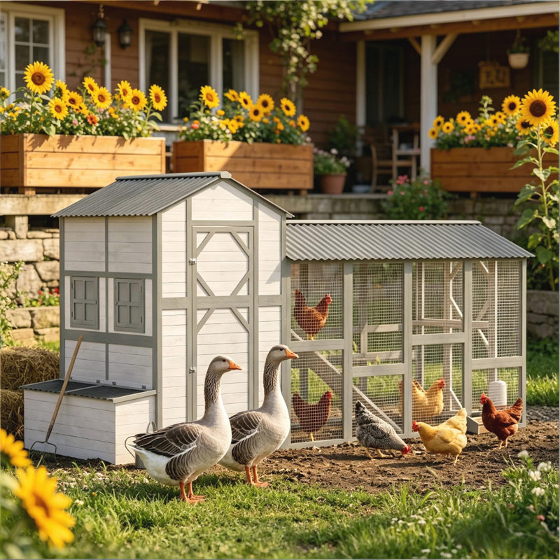 Poulailler d'extérieur, poulailler en bois, poulailler, animalerie