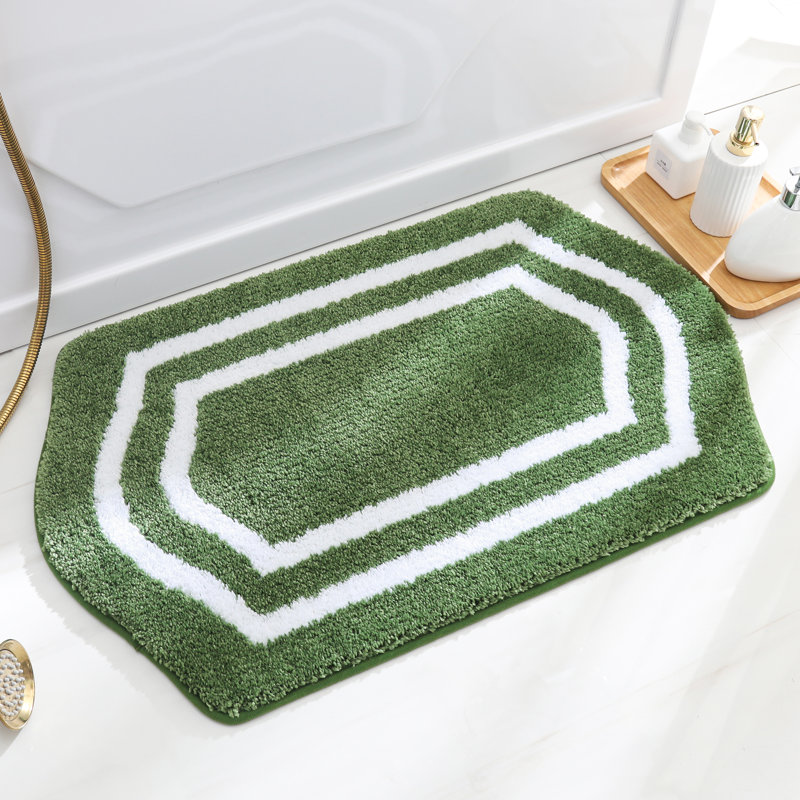 Non-Slip Bath Rug, Green, 43.2cm W x 68.6cm L