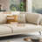 Khaki Polyester Standard Sofa-1870763289