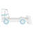 Twin Size Car Bed With Storage Shelves, Kids Platform Bed With Cute Car-Shape, Childlike Design, Blue & White-76472187