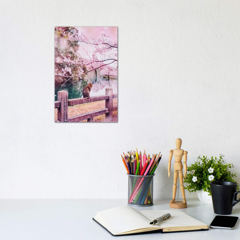 «Tender And Pink» - Imprimé, H 12 po x l 8 po x P 0,75 po, Toile tendue, Pas de tapis
