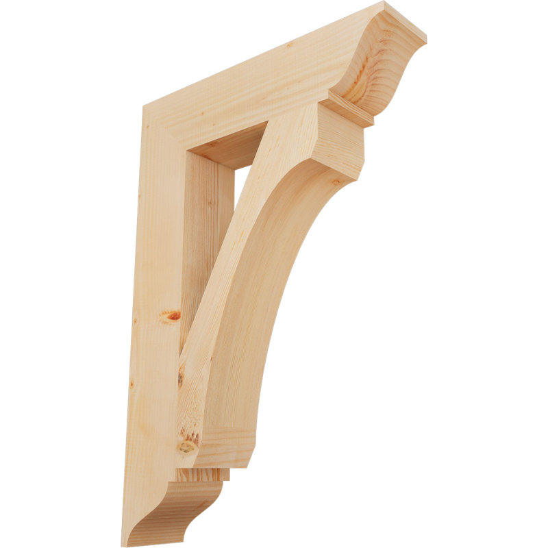 Support en bois rustique traditionnel BKTLEC01, Douglas (lisse), H 38 po x l 5,5 po x P 26 po