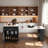 Expandable Kitchen Island With Dining Table, Power Outlet, 2 Drawers, Open Shelves And Movable Wheels