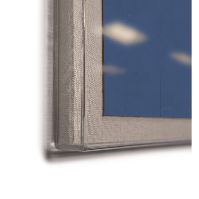 Etoile - Blue Print by Paule Marrot, 44" H x 56" W x 1.25" D, Acrylic Box