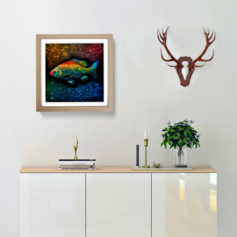 Single Picture Frame Print on Wood, Oak