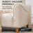 87" Modern Flared Arm Textured Linen Sofa-1080210034