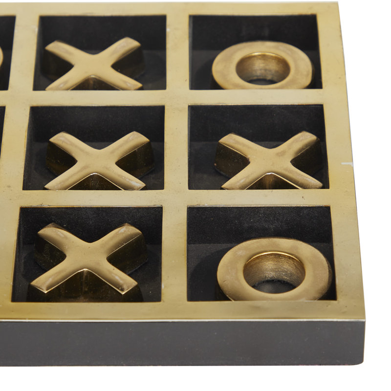 Ensemble de jeu Tic Tac Toe Parlex, Or