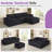 Modular Boneless Sectional Sofa, No-assembly Sectional/corner Couch, Chenille-2137687550-2137787696