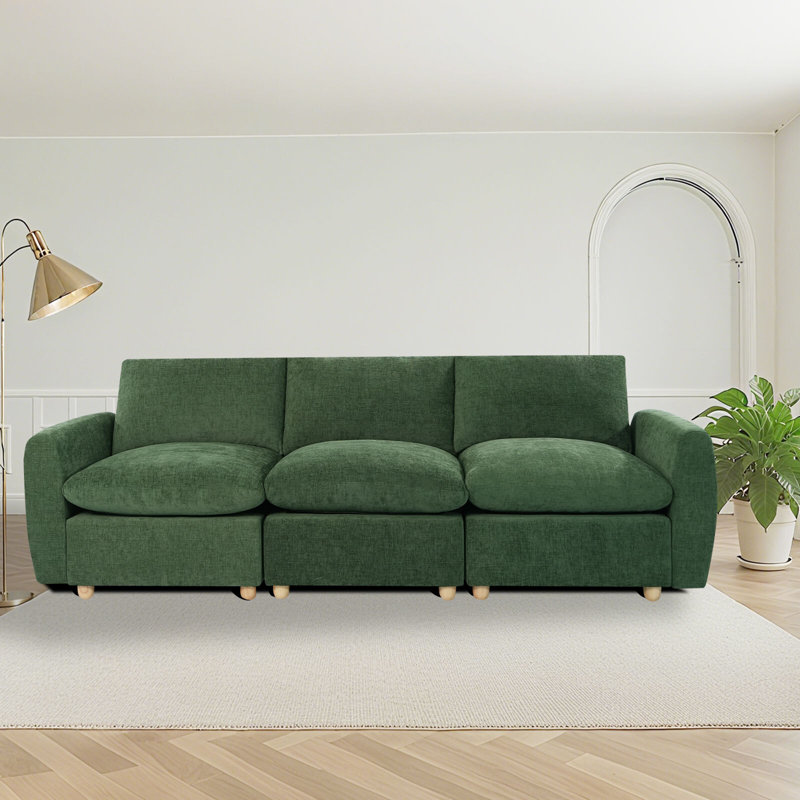 Canapé 100 places en chenille moderne 100 po, Vert
