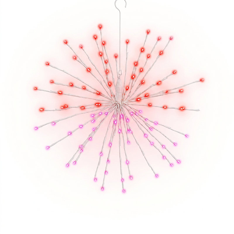 200 lanternes 200 lumières, H 24 po x L 24 po x l 24 po, Rose / rouge