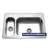 Legend 33'' L Drop-In Double Bowl Stainless Steel Kitchen Sink